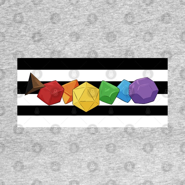 Pride Dice Straight Ally Flag by DnDoggos